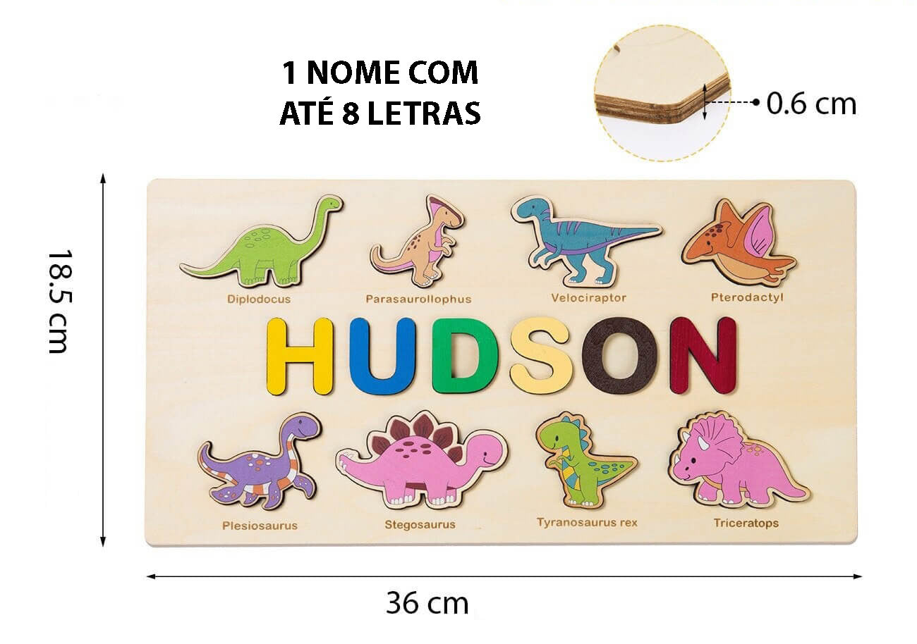 Brinquedo de Madeira Para Montar Personalizado Nome do Seu Filho