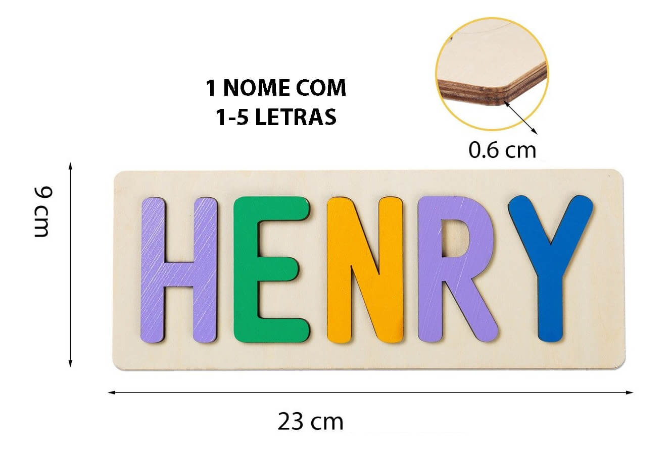 Brinquedo de Madeira Para Montar Personalizado Nome do Seu Filho