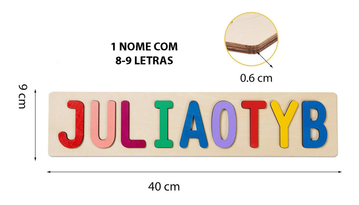 Brinquedo de Madeira Para Montar Personalizado Nome do Seu Filho