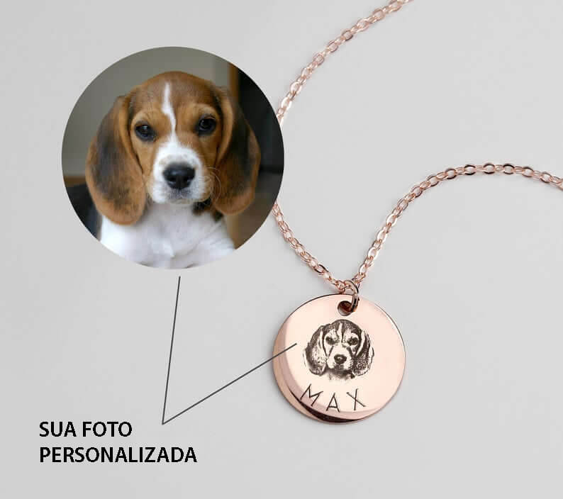 Colar Personalizado Com Foto do Seu Pet ou do Seu FIlho