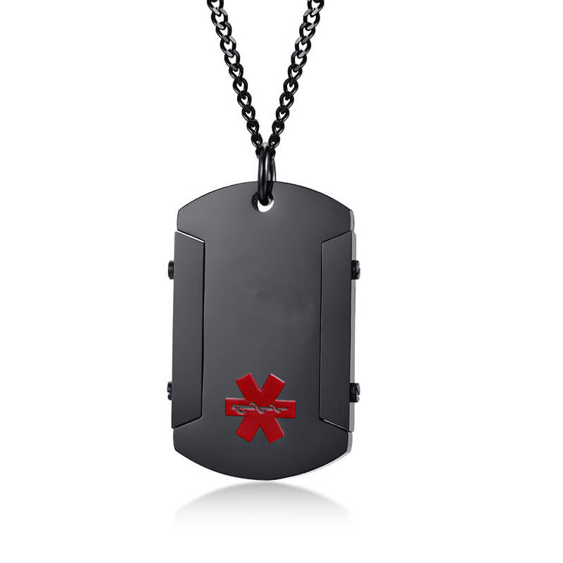 Colar Dog Tag Personalizado Com Alerta Médico