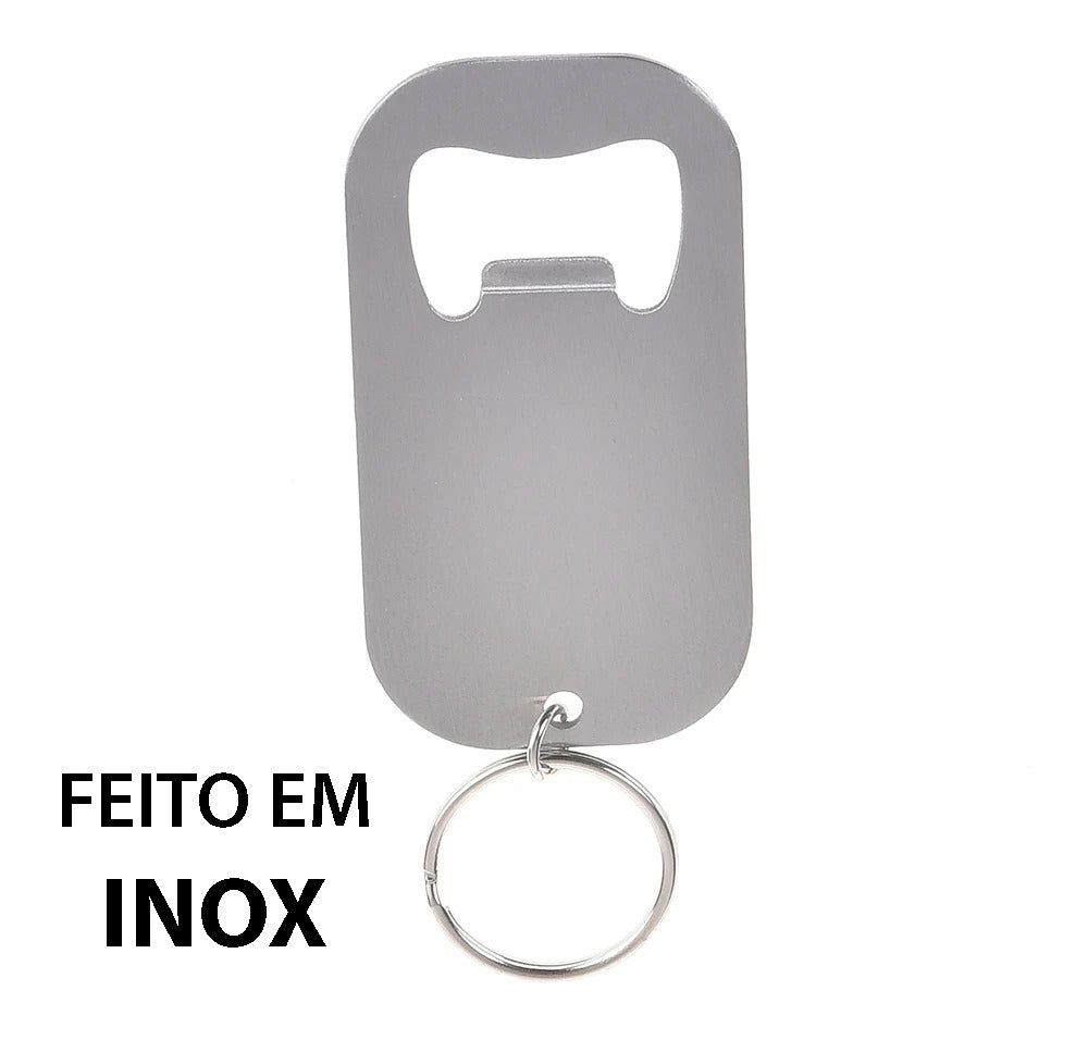 Kit Com 50 Chaveiros Abridor de Garrafa Personalizados Com Seu Nome ou Logo