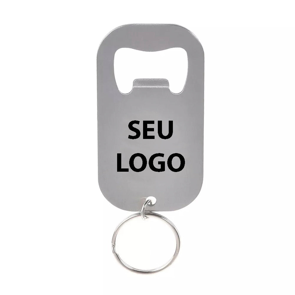 Kit Com 50 Chaveiros Abridor de Garrafa Personalizados Com Seu Nome ou Logo