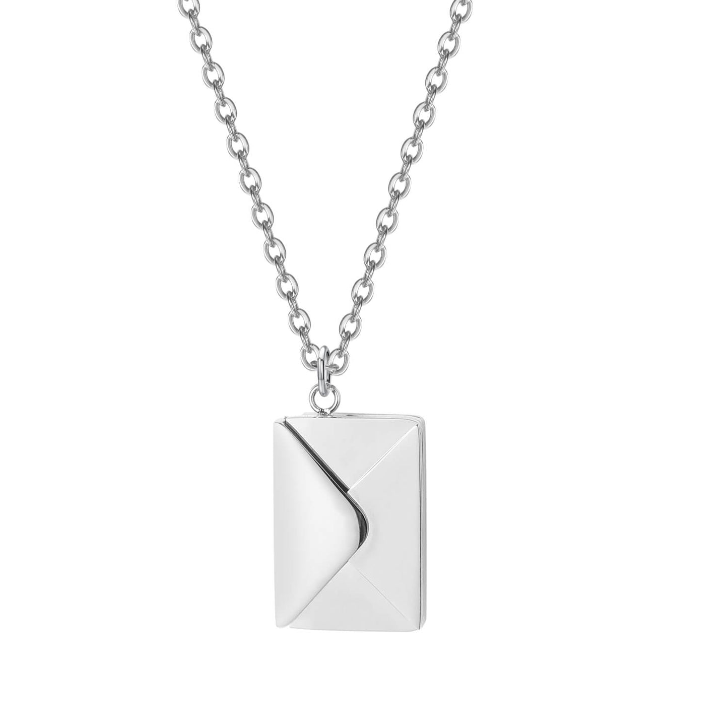 Pingente Envelope de Inox Personalizado Com Sua Frase