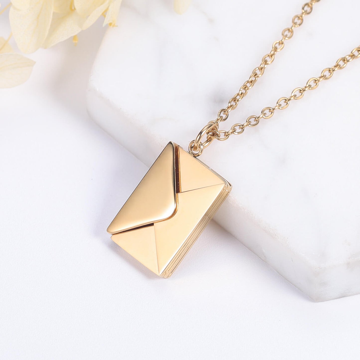 Pingente Envelope de Inox Personalizado Com Sua Frase