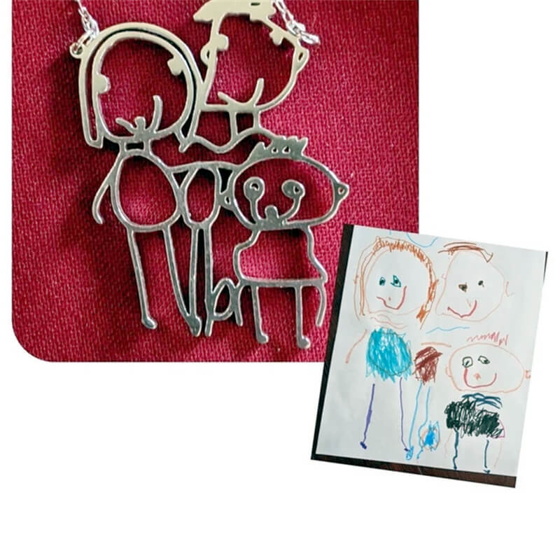 Pingente Personalizado Com o Desenho do Seu Filho