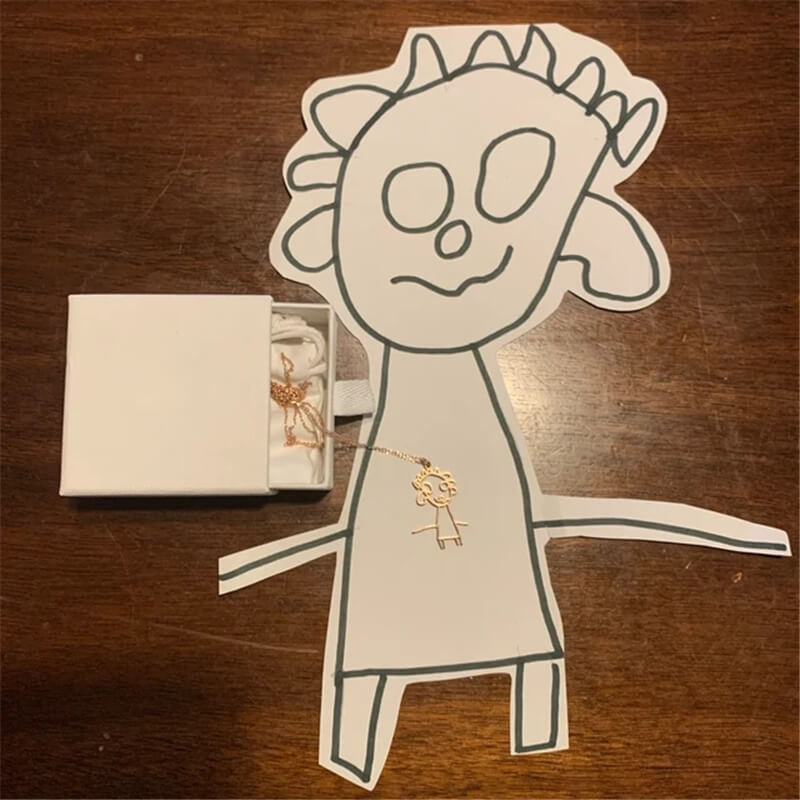 Pingente Personalizado Com o Desenho do Seu Filho