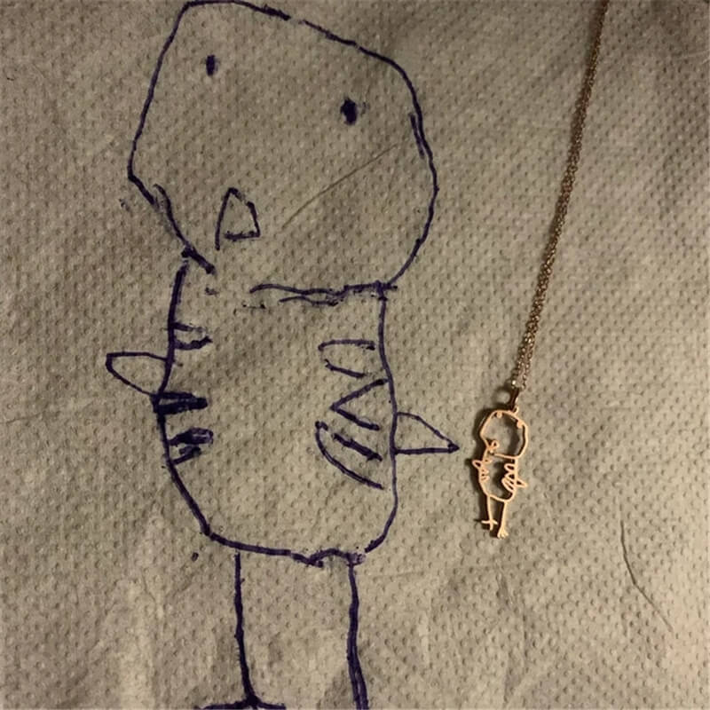 Pingente Personalizado Com o Desenho do Seu Filho