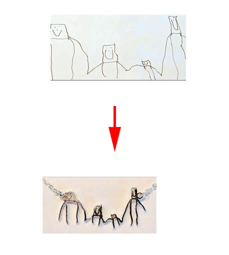 Pingente Personalizado Com o Desenho do Seu Filho