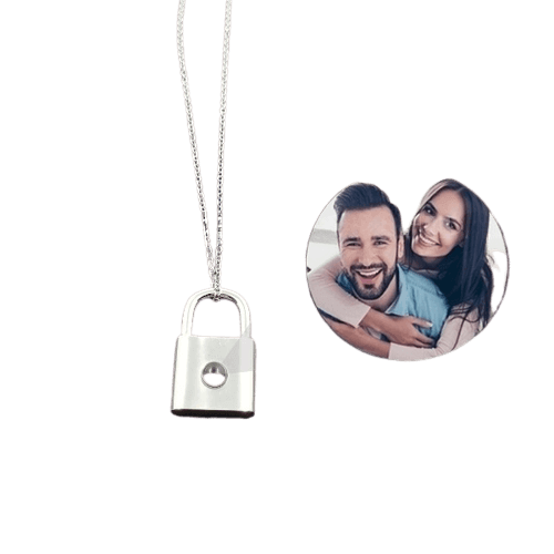 Pingente Personalizado Com Sua Foto - Cadeado