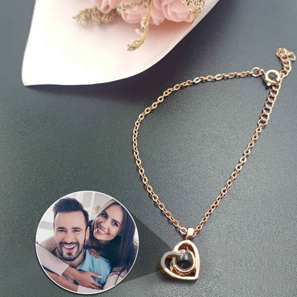 Pingente de Prata Personalizado Com Sua Foto - Coração