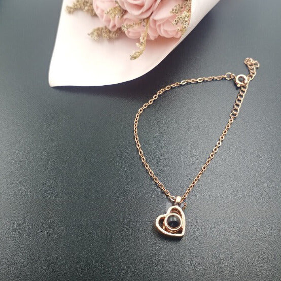 Pingente de Prata Personalizado Com Sua Foto - Coração