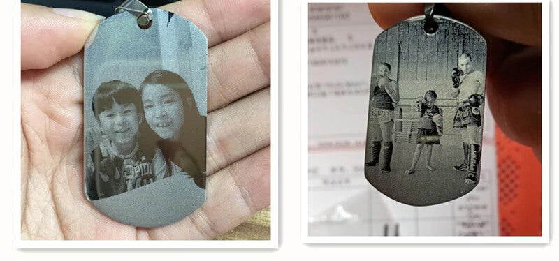 Pingente Plaquinha de Metal Personalizado Com Sua Foto