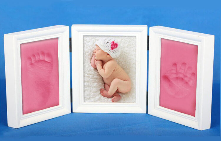 Porta Retrato Para Bebê Com Massa de Modelar Para Eternizar o Pezinho