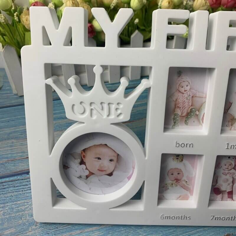 Porta Retrato Para 12 Fotos do Bebê - Meu Primeiro Aninho