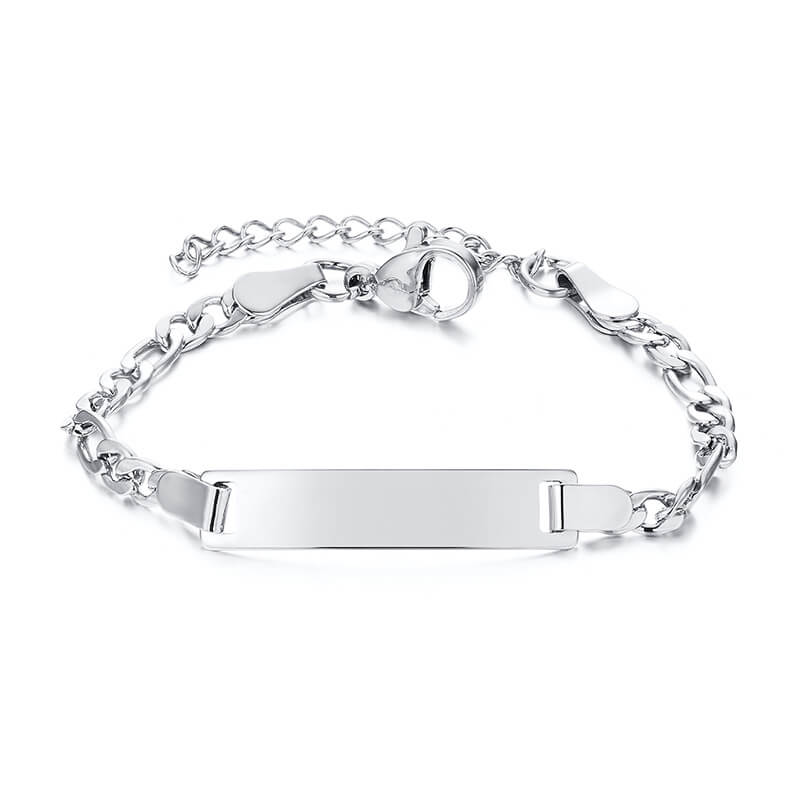 Pulseira de Inox Para Bebê Personalizada Com Nome