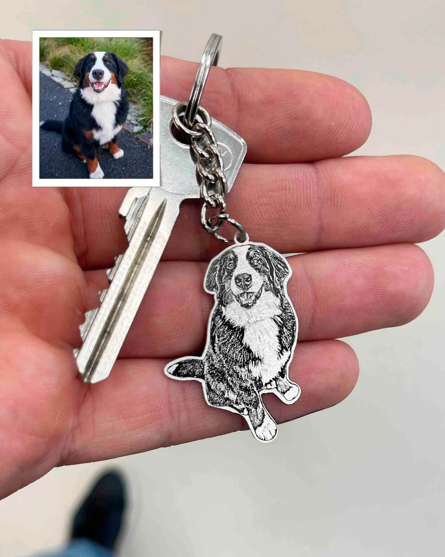 Chaveiro de Metal Personalizado Com a Foto do Seu Pet