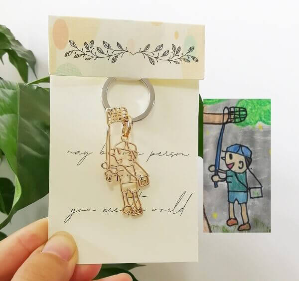 Chaveiro Personalizado Com o Desenho do Seu Filho