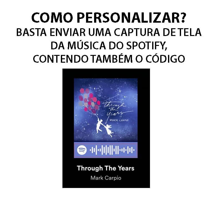 Chaveiro Personalizado Com Código de Música do Spotify