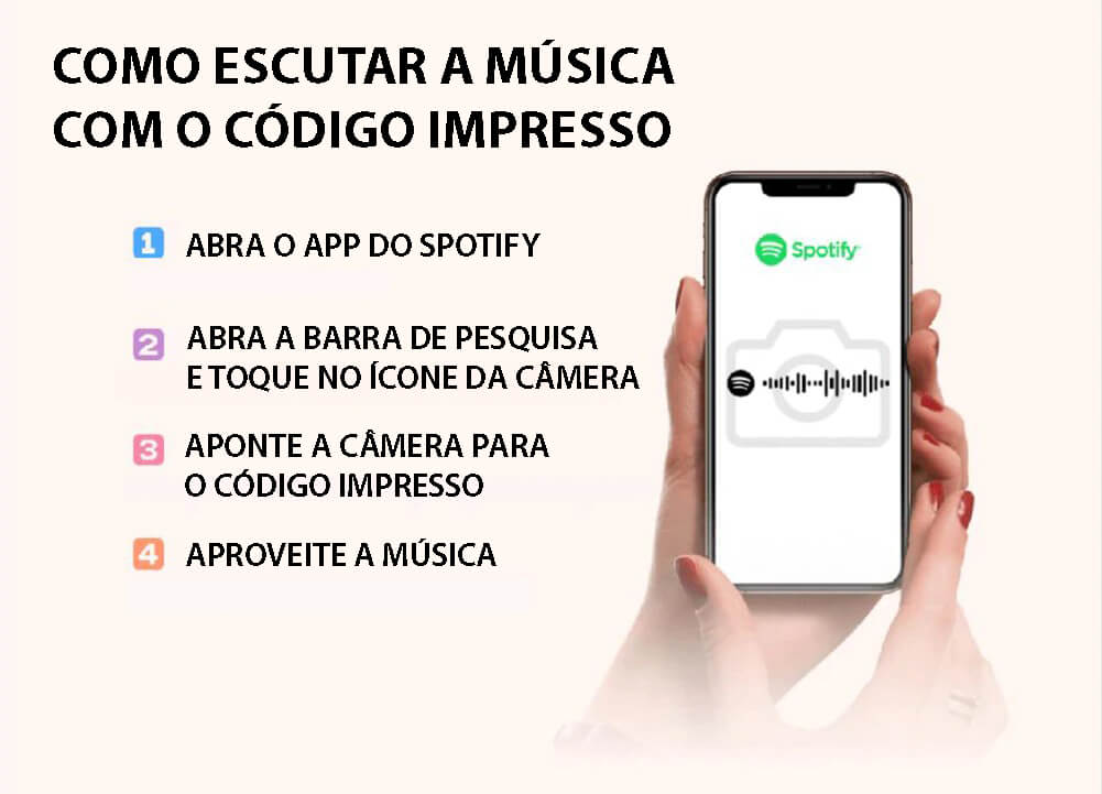 Chaveiro de Acrílico Personalizado Com Sua Foto e Código de Música do Spotify