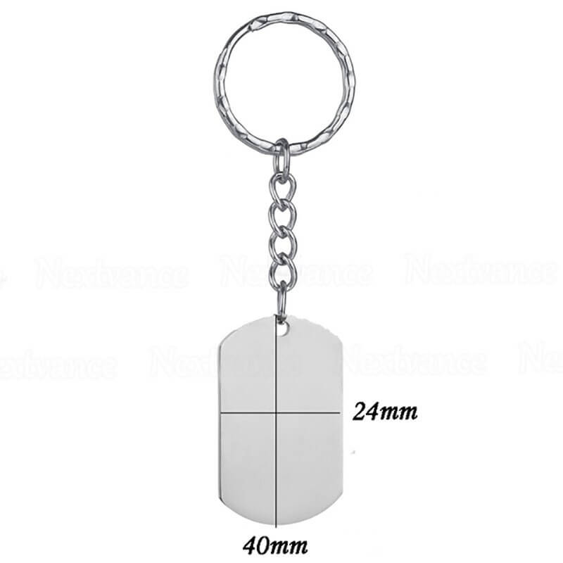 Chaveiro Plaquinha de Metal Personalizada Com Sua Foto
