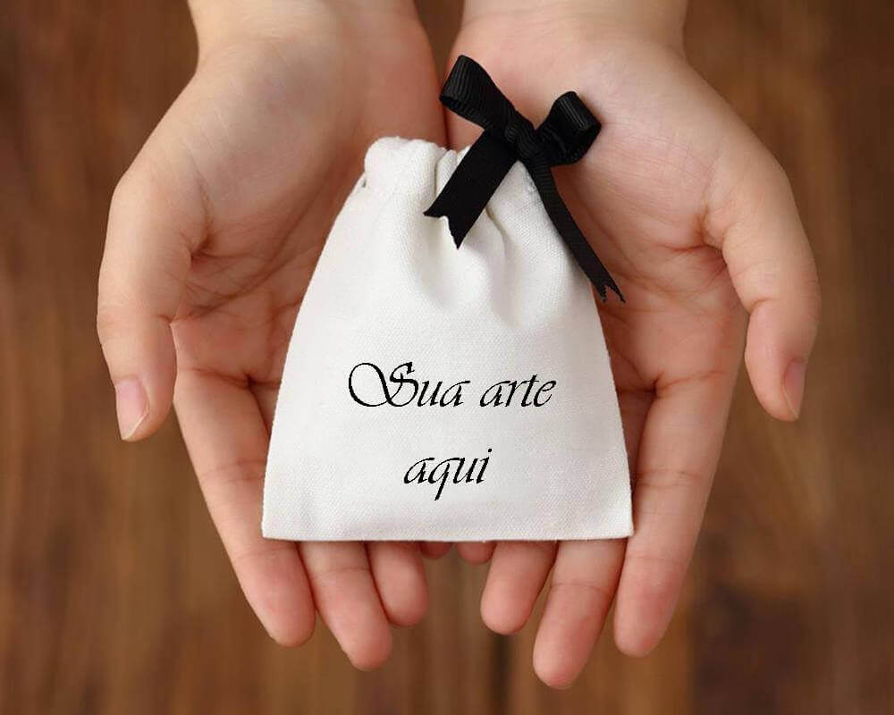Kit Com 100 Sacos de Tecido Porta Remédio Personalizados Com Sua Arte