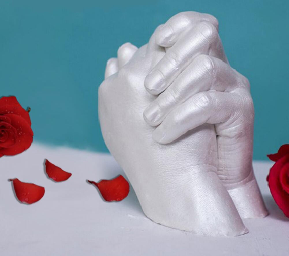 Molde e Gesso Para Fazer Escultura das Mãos em 3D