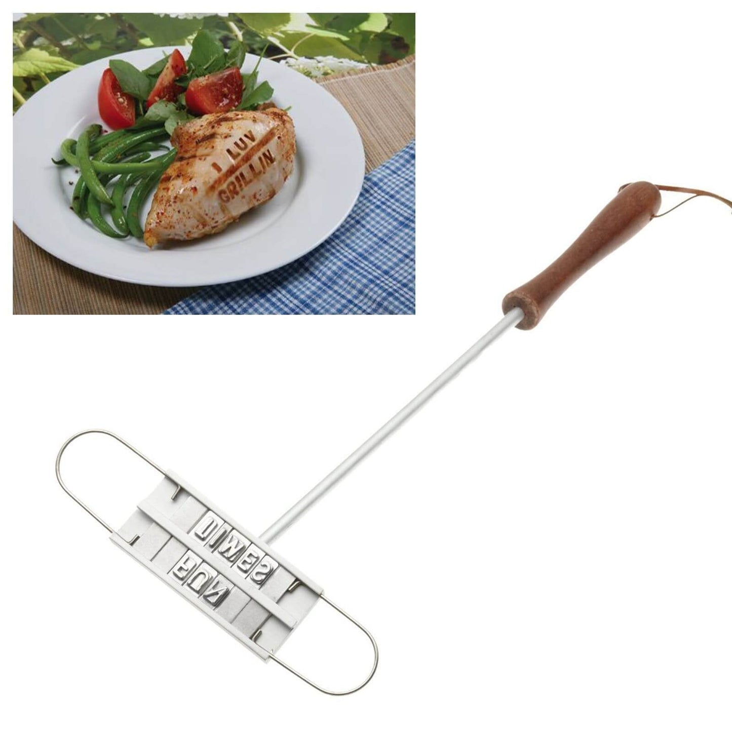 Marcador de Carne Para Churrasco - Seu Nome Na Carne