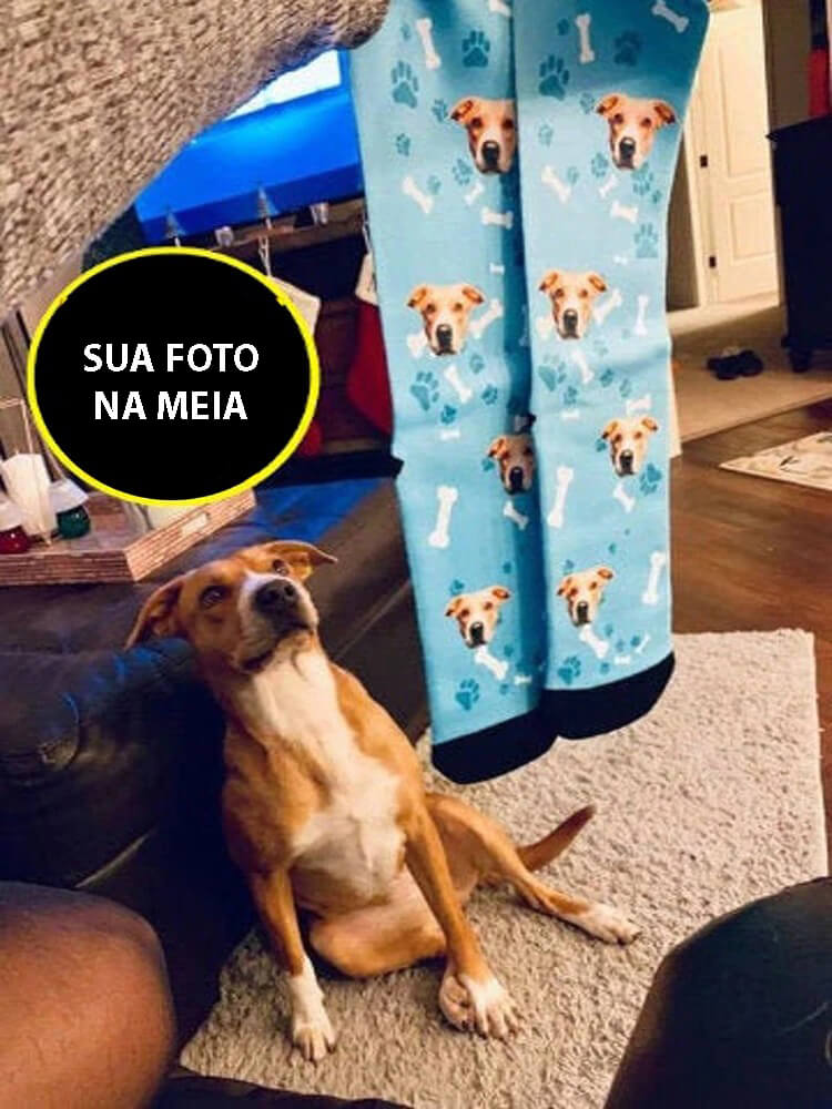 Meia Personalizada Com Sua Foto - Unissex