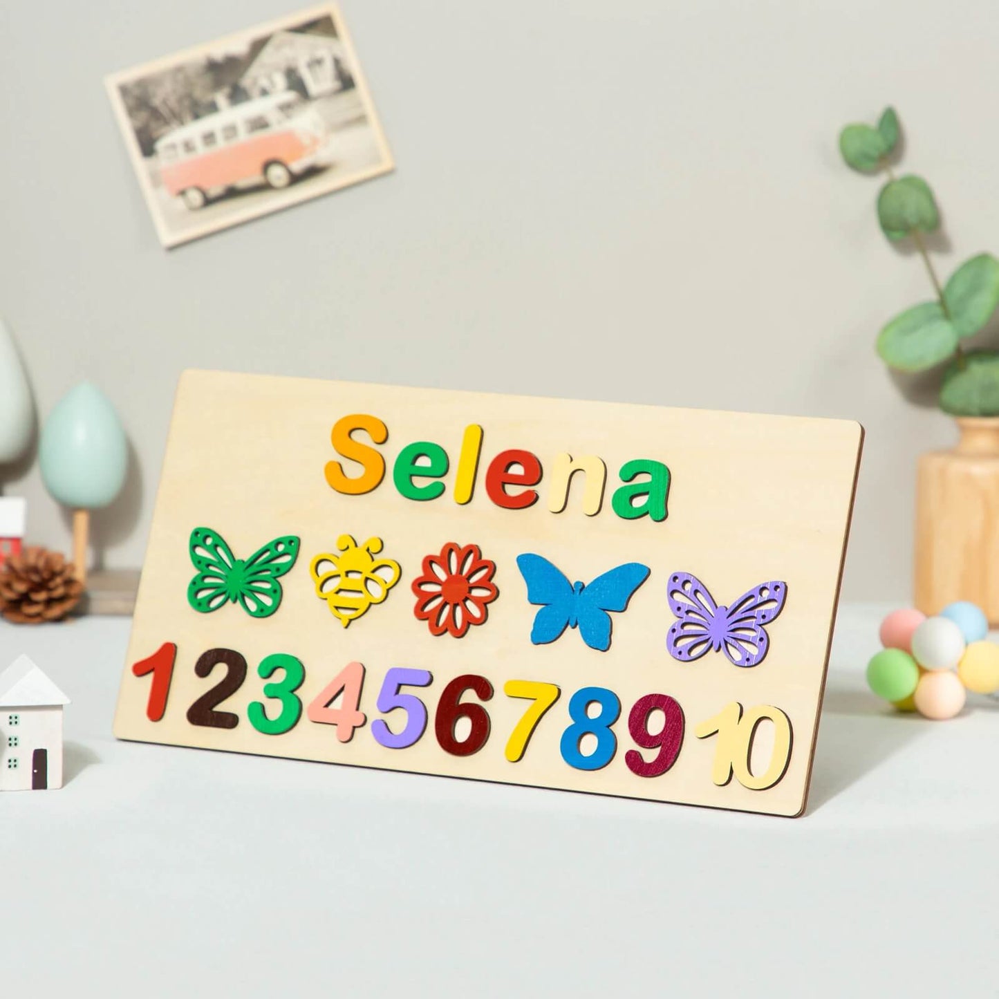 Brinquedo de Madeira Para Montar Personalizado Nome do Seu Filho