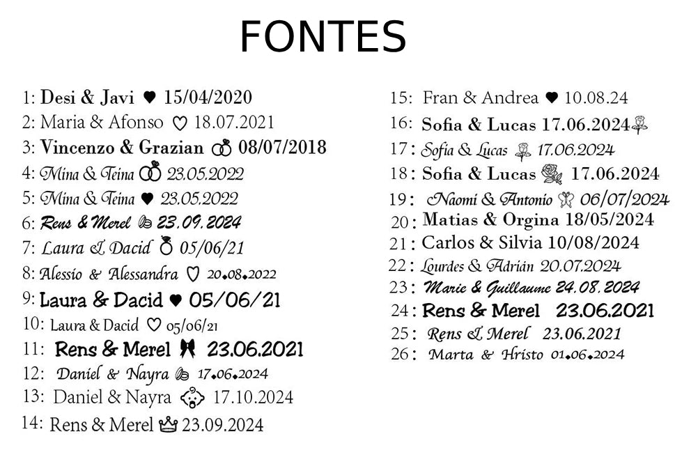 Leques Personalizados Com Nomes dos Noivos - Para Casamento