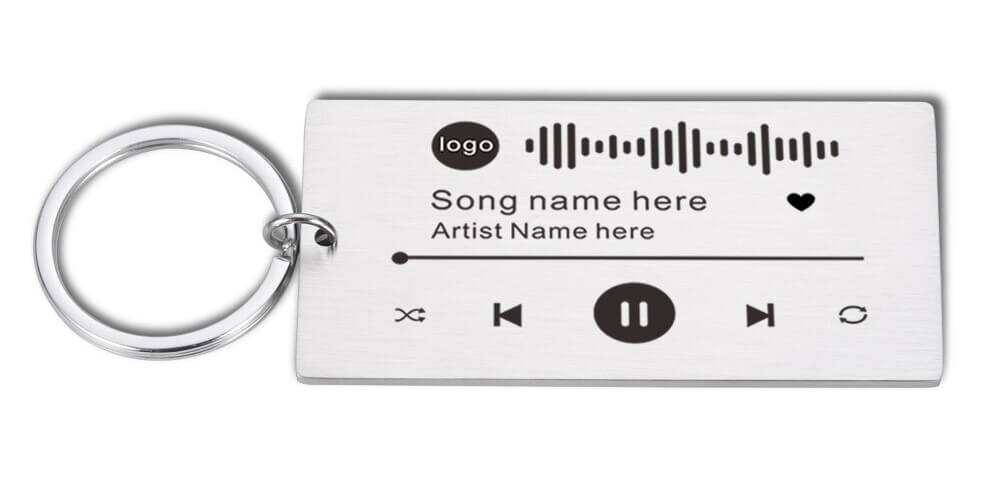 Código de leitura de música personalizado para chaveiro – The