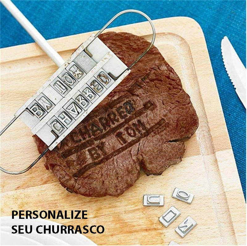 Marcador de Carne Para Churrasco - Seu Nome Na Carne